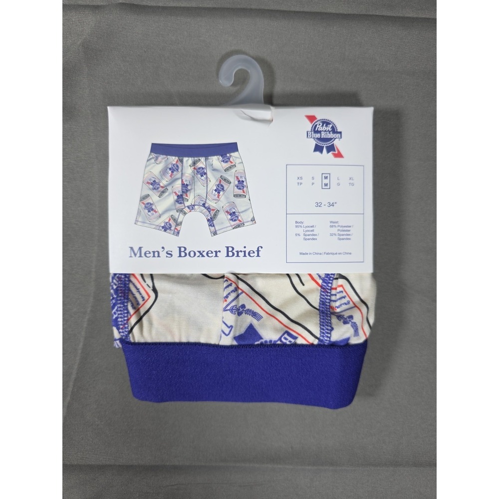 Men's Fun Boxer Brief -‎ Papst Blue Ribbon - M Medium